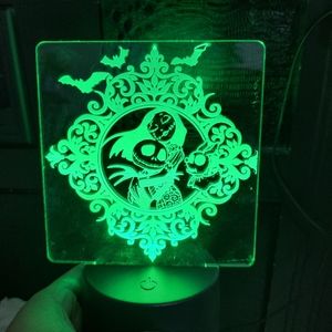 Jack and Sally led lamp